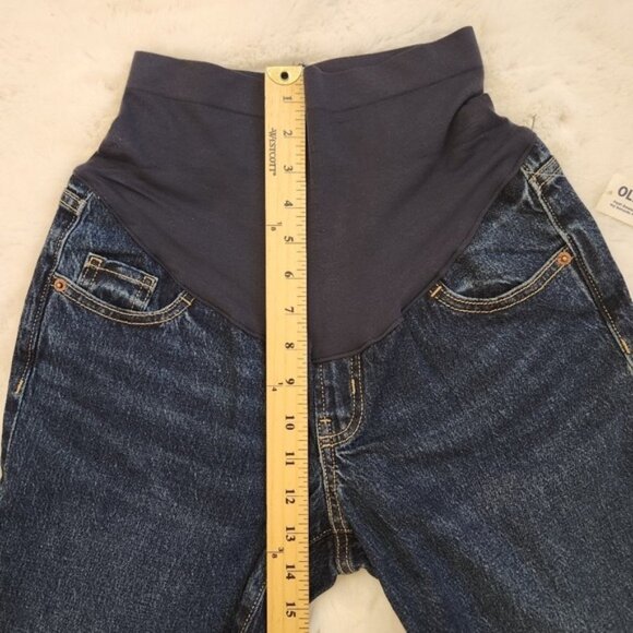 Old Navy O.G Straight Maternity Dark Blue Jeans Size 2 - Picture 8 of 11